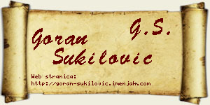 Goran Šukilović vizit kartica